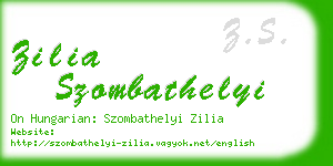 zilia szombathelyi business card
